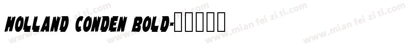 Holland Conden Bold字体转换